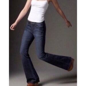 Joes Jeans Rocker Dark Wash Low Rise Bootcut Denim Jeans Size 27 Button Pockets